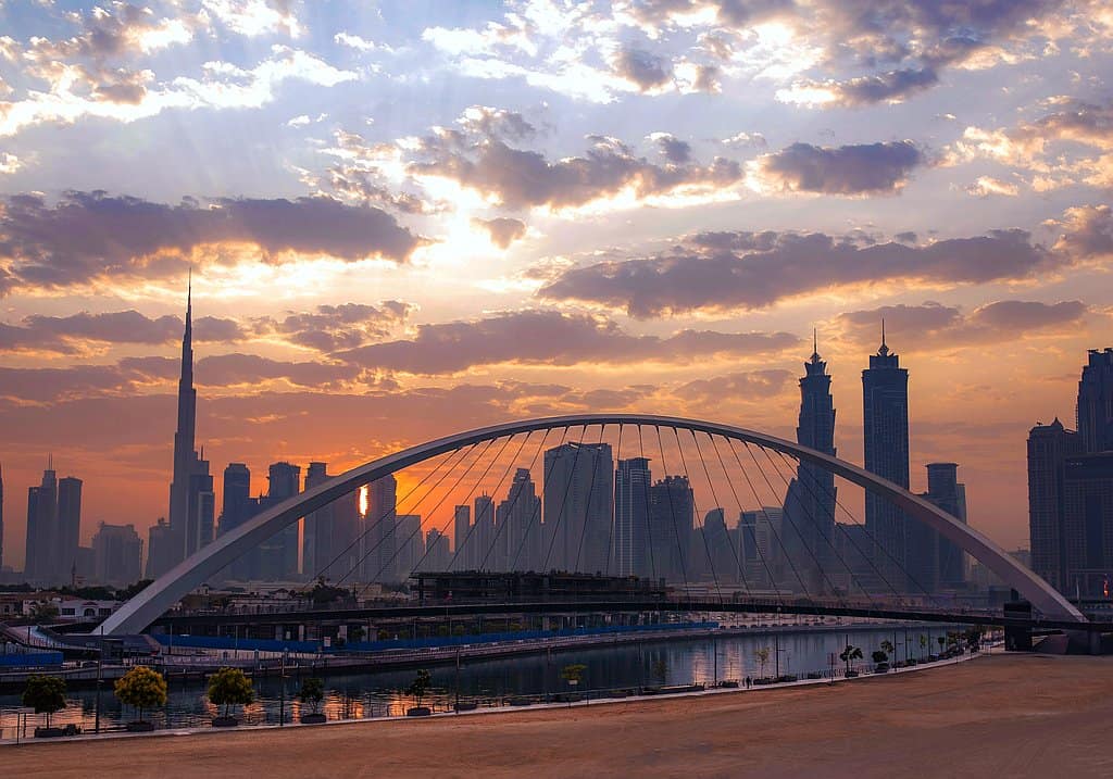 Abends am DUbai Canal 