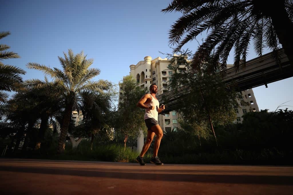 Joggen auf Palm Jumeirah