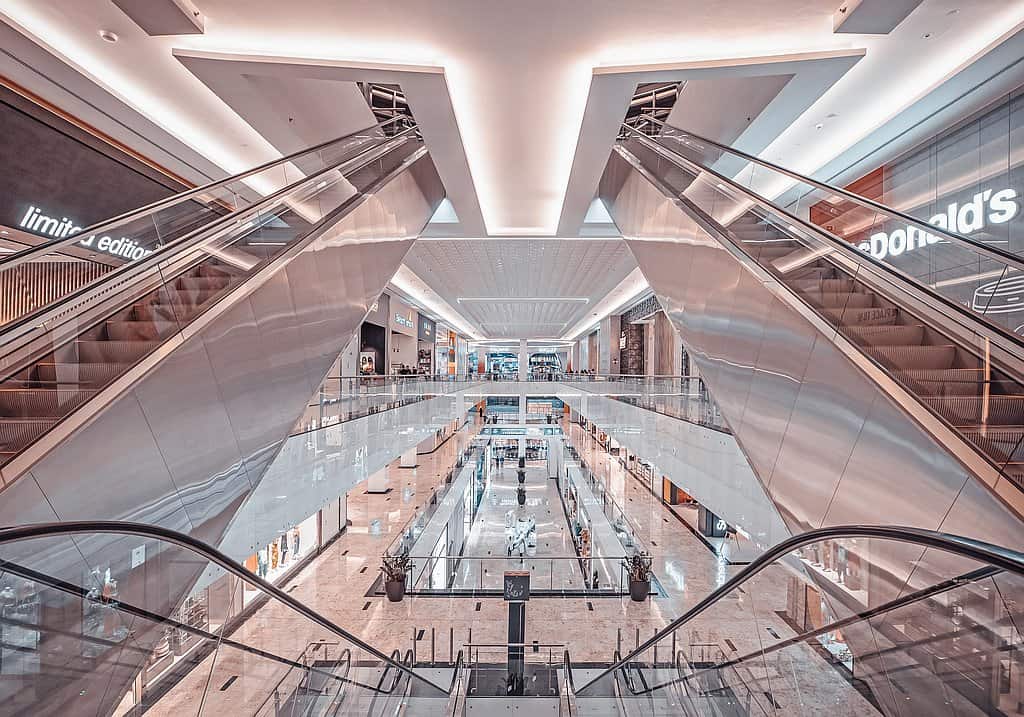Rolltreppen in der Nakheel Mall Dubai