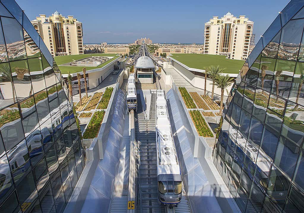 Monorail Dubai Haltestelle