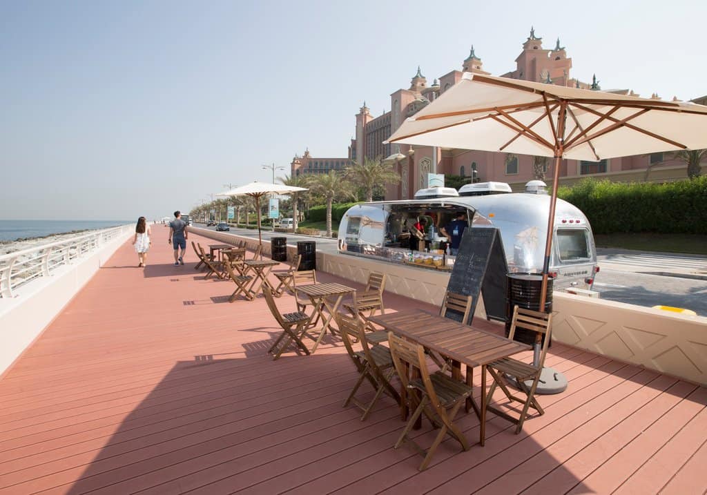 Fußgänger und Fahrradweg palm Jumeirah