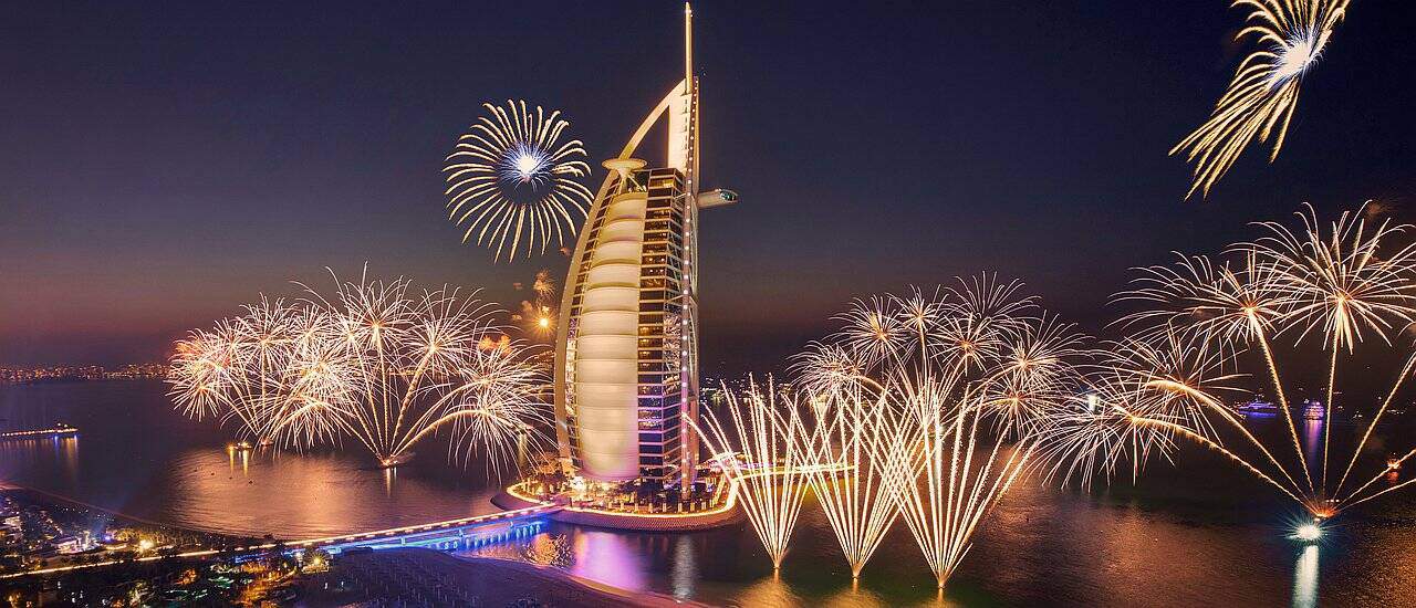 Neujahrsfeuerwerk Burj Al Arab